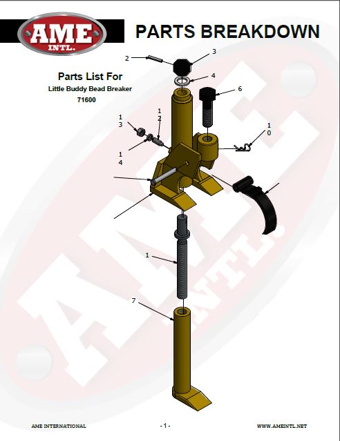 71600 Parts breakdown JPEG website - AME INTL